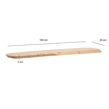 Helela Vegghylle 100 cm Asymmetrisk - varm honningbrun - Oppbevaring - Oppbevaring til småting - Vegghengt oppbevaring