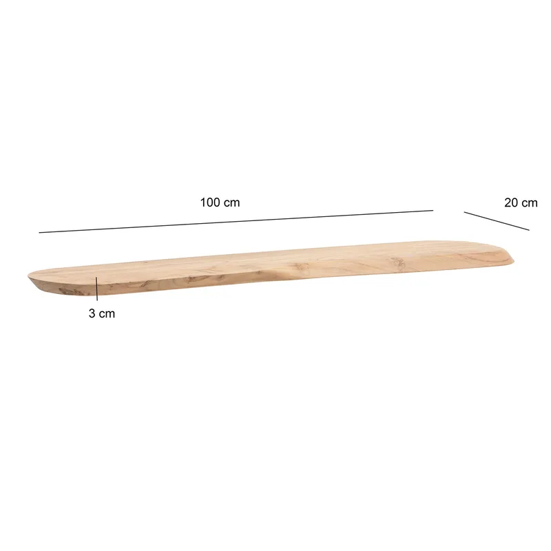 Helela Vegghylle 100 cm Asymmetrisk - varm honningbrun - Oppbevaring - Oppbevaring til småting - Vegghengt oppbevaring