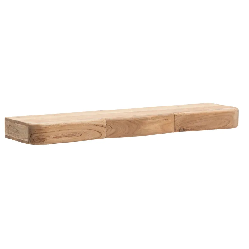 Helira vegghylle 100 cm, varm honningbrun