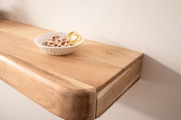 Helira vegghylle 60 cm - varm honningbrun - Oppbevaring - Oppbevaring til småting - Vegghengt oppbevaring