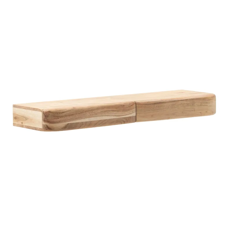 Helira vegghylle 80 cm, varm honningbrun