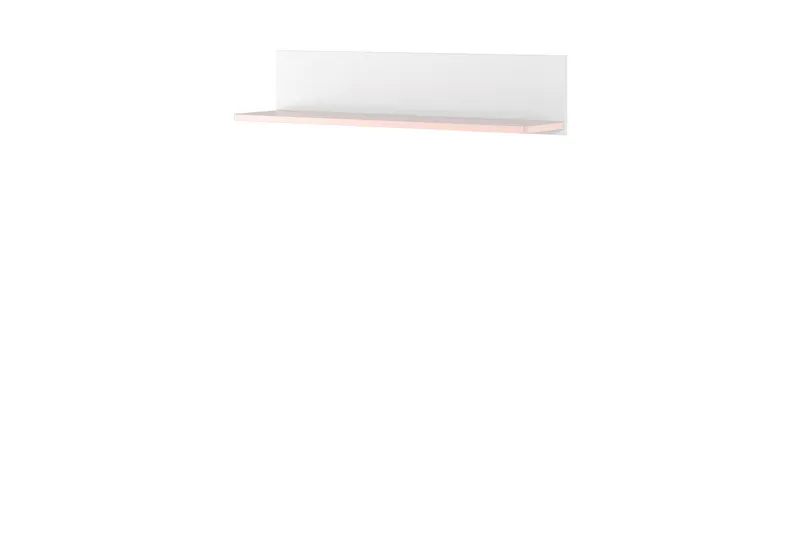 Hilts Vegghylle 110x22 cm, Hvit/Rosa