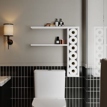 Hollowmere Vegghylle 60x61,8x15 cm - Hvit - Oppbevaring - Oppbevaring til småting - Vegghengt oppbevaring