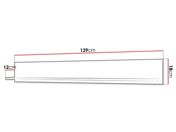 hylle Vegghylle VERA L-138 hvit - Oppbevaring - Oppbevaring til småting - Vegghengt oppbevaring