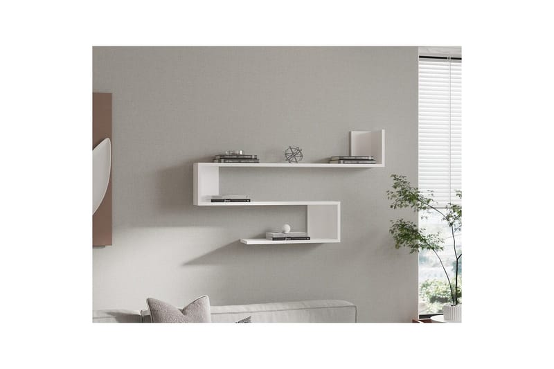 Hyller Rollingford hylle 120x20 cm Hvit - Oppbevaring - Oppbevaring til småting - Vegghengt oppbevaring