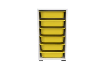 Kelix Oppbevaringsbokser 45,5 cm - Gul/Hvit - Oppbevaring - Oppbevaring til småting - Oppbevaringskasse
