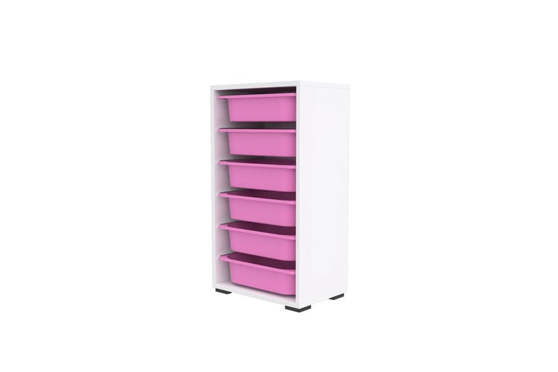 Kelix Oppbevaringsbokser 45,5 cm - Hvit/Rosa - Oppbevaring - Oppbevaring til småting - Oppbevaringskasse
