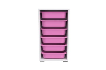 Kelix Oppbevaringsbokser 45,5 cm - Hvit/Rosa - Oppbevaring - Oppbevaring til småting - Oppbevaringskasse