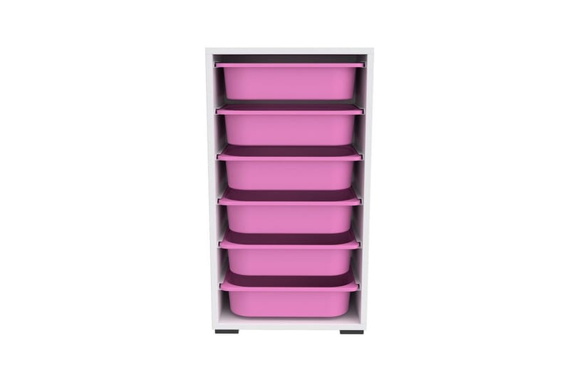 Kelix Oppbevaringsbokser 45,5 cm - Hvit/Rosa - Oppbevaring - Oppbevaring til småting - Oppbevaringskasse