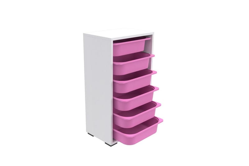 Kelix Oppbevaringsbokser 45,5 cm - Hvit/Rosa - Oppbevaring - Oppbevaring til småting - Oppbevaringskasse