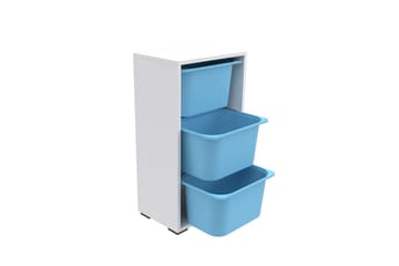 Kelix Oppbevaringsbokser 45 cm - Blå/Hvit - Oppbevaring - Oppbevaring til småting - Oppbevaringskasse