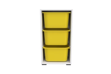 Kelix Oppbevaringsbokser 45 cm - Gul/Hvit - Oppbevaring - Oppbevaring til småting - Oppbevaringskasse