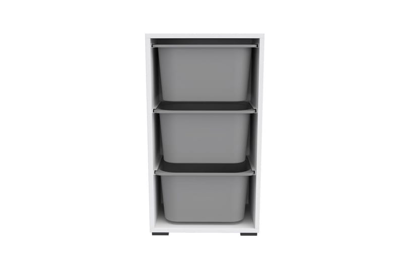 Kelix Oppbevaringsbokser 45 cm - Hvit/Grå - Oppbevaring - Oppbevaring til småting - Oppbevaringskasse