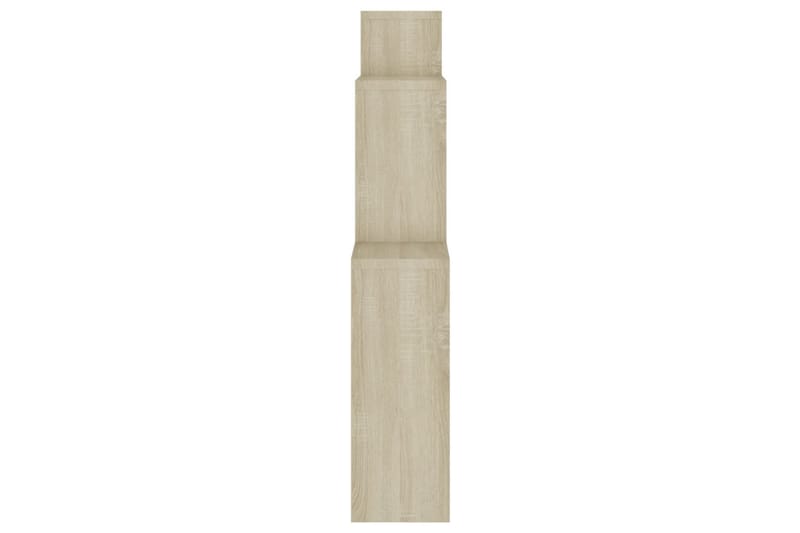 Kubeformet vegghylle sonoma eik 80x15x78,5 cm sponplate - Brun - Vegghylle - Vegghengt oppbevaring