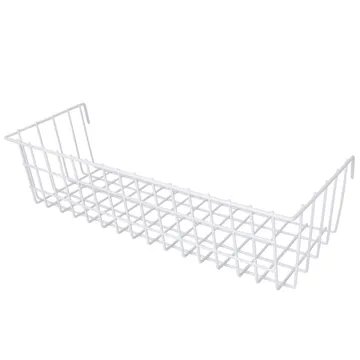 Dekorativ Veggdekor 16x38 cm - Hvit - Oppbevaring - Oppbevaring til småting - Kurv - Trådkurv