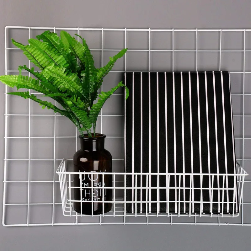 Dekorativ Veggdekor 16x38 cm - Hvit - Oppbevaring - Oppbevaring til småting - Kurv - Trådkurv