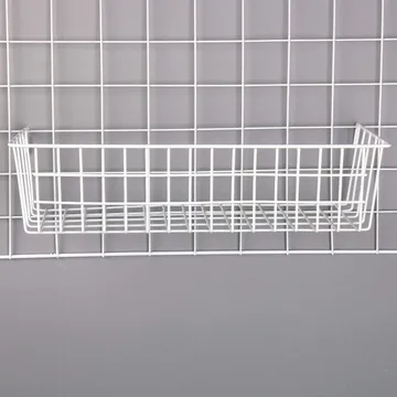 Dekorativ Veggdekor 16x38 cm - Hvit - Oppbevaring - Oppbevaring til småting - Kurv - Trådkurv