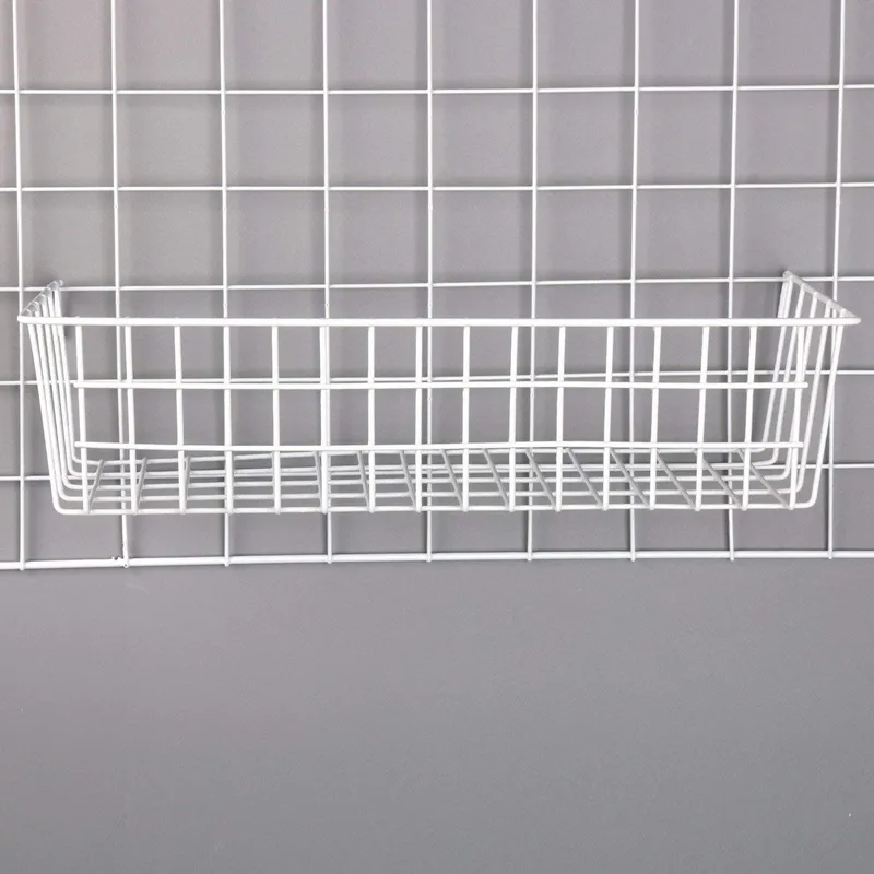 Dekorativ Veggdekor 16x38 cm - Hvit - Oppbevaring - Oppbevaring til småting - Kurv - Trådkurv