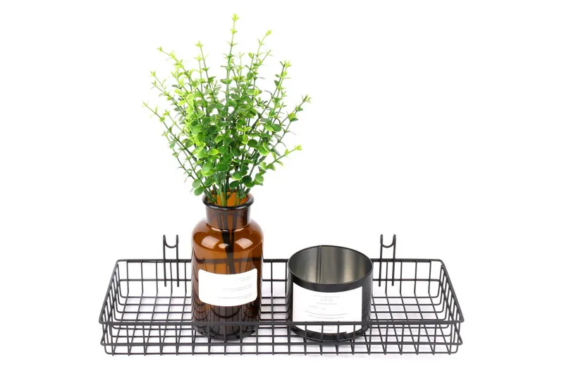 Dekorativ Veggpynt - Svart - Oppbevaring - Oppbevaring til småting - Kurv - Trådkurv