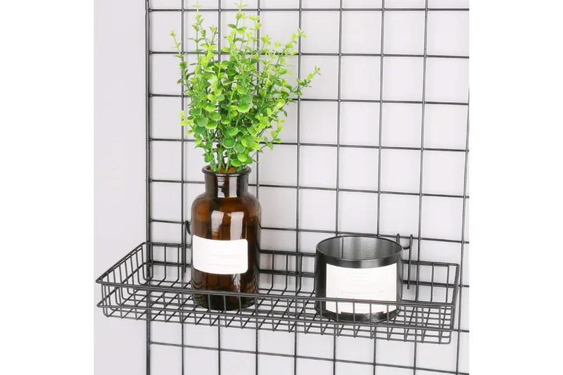 Dekorativ Veggpynt - Svart - Oppbevaring - Oppbevaring til småting - Kurv - Trådkurv