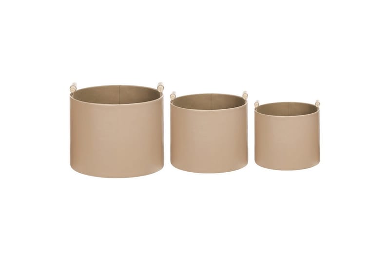 Kurv Aram sett med 3 Beige - Beige - Oppbevaring - Oppbevaring til småting - Kurv