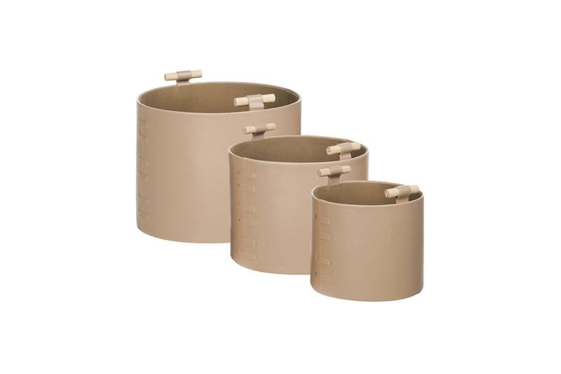 Kurv Aram sett med 3 Beige, Beige