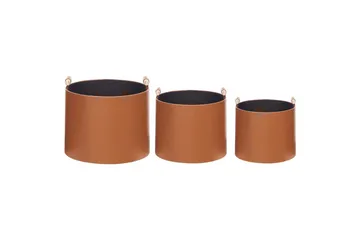 Kurv Aram sett med 3 Brun - Brun - Oppbevaring - Oppbevaring til småting - Kurv