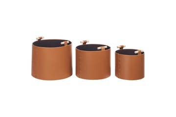 Kurv Aram sett med 3 Brun - Brun - Oppbevaring - Oppbevaring til småting - Kurv