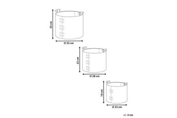 Kurv Aram sett med 3 Hvit - Hvit - Oppbevaring - Oppbevaring til småting - Kurv