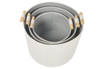 Kurv Aram sett med 3 Hvit - Hvit - Oppbevaring - Oppbevaring til småting - Kurv