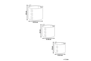 Kurv Aram sett med 3 Svart - Svart - Oppbevaring - Oppbevaring til småting - Kurv