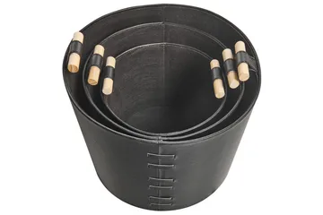 Kurv Aram sett med 3 Svart - Svart - Oppbevaring - Oppbevaring til småting - Kurv