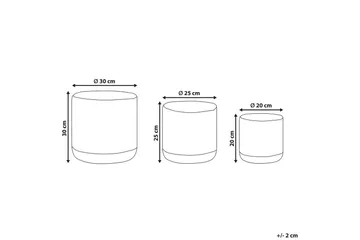 Kurv Basima sett à 3 Beige, grå - Beige, grå - Oppbevaring - Oppbevaring til småting - Kurv