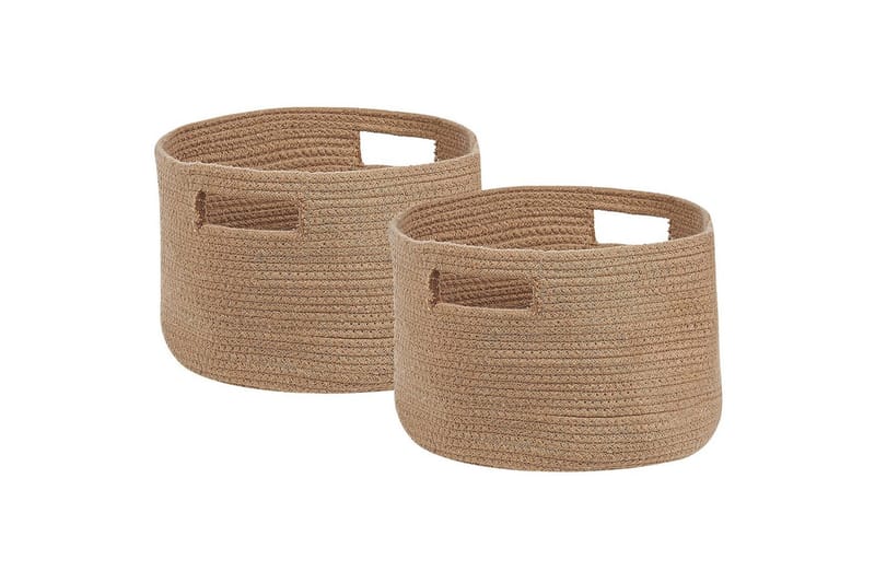 Kurv Chiniot sett av 2 Beige/naturlig - Beige/naturlig - Oppbevaring - Oppbevaring til småting - Kurv