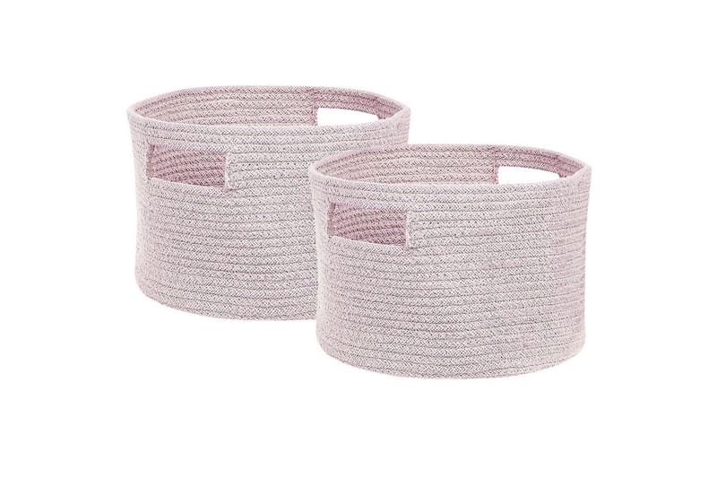 Kurv Chiniot sett av 2 Pastellrosa - Pastellrosa - Oppbevaring - Oppbevaring til småting - Kurv