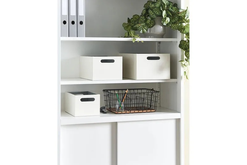 Kurv Larsa sett med 3 Hvit - Hvit - Oppbevaring - Oppbevaring til småting - Kurv - Trådkurv