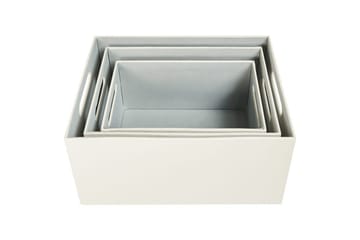 Kurv Larsa sett med 3 Hvit - Hvit - Oppbevaring - Oppbevaring til småting - Kurv