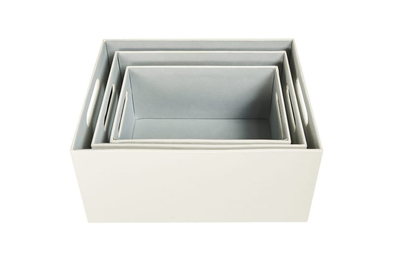 Kurv Larsa sett med 3 Hvit - Hvit - Oppbevaring - Oppbevaring til småting - Kurv