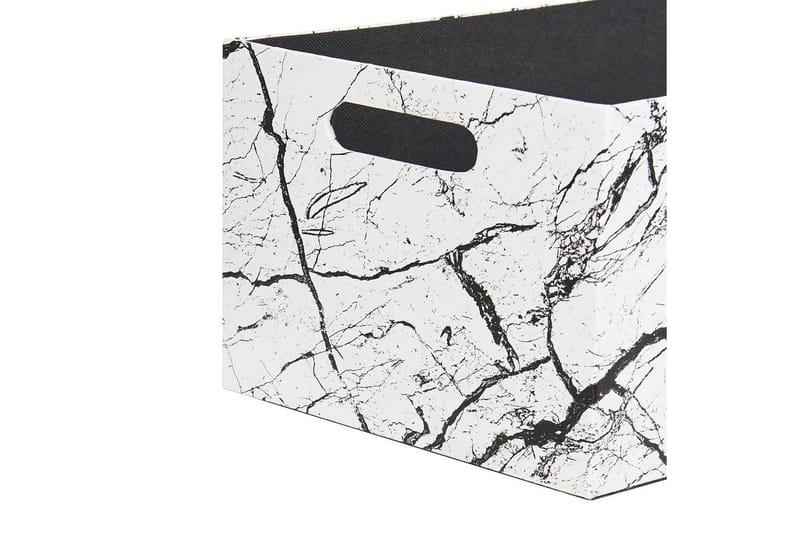 Kurv Larsa sett med 3 Hvit/Svart - Hvit/Svart - Oppbevaring - Oppbevaring til småting - Kurv