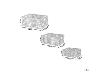 Kurv Minnow sett med 3 - Oppbevaring - Oppbevaring til småting - Kurv