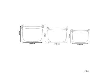 Kurv Sayjar sett med 3 - Oppbevaring - Oppbevaring til småting - Kurv