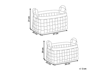 Kurv Sippar sett av 2 Brun - Brun - Oppbevaring - Oppbevaring til småting - Kurv