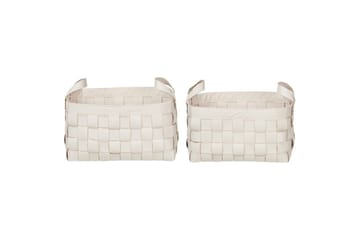 Kurv Sippar sett av 2 Hvit - Hvit - Oppbevaring - Oppbevaring til småting - Kurv