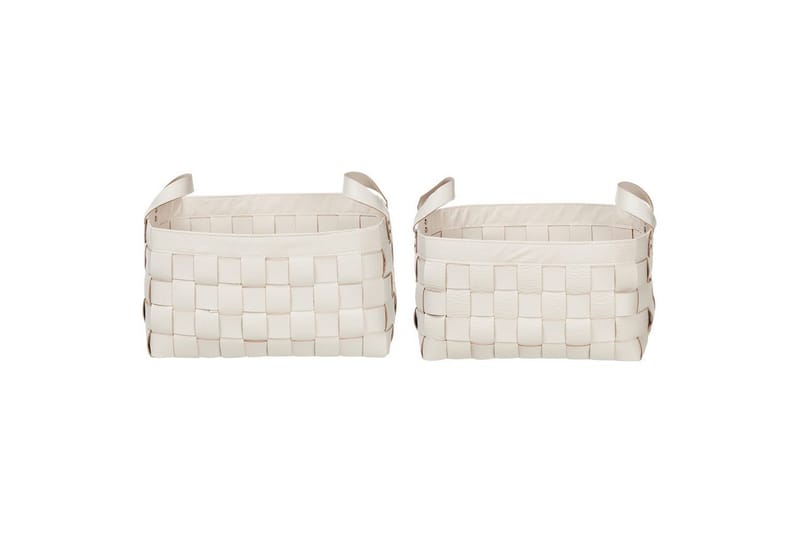Kurv Sippar sett av 2 Hvit - Hvit - Oppbevaring - Oppbevaring til småting - Kurv