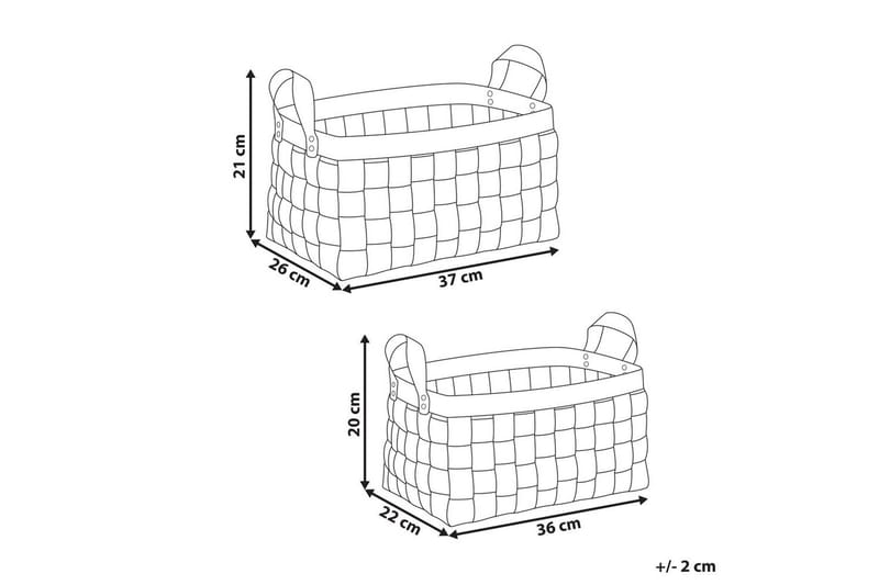 Kurv Sippar sett av 2 Hvit - Hvit - Oppbevaring - Oppbevaring til småting - Kurv