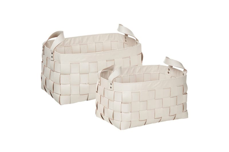 Kurv Sippar sett av 2 Hvit, Hvit