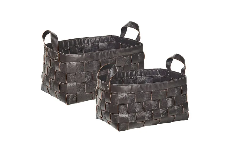 Kurv Sippar sett av 2 Mørk brun, Mørk brun