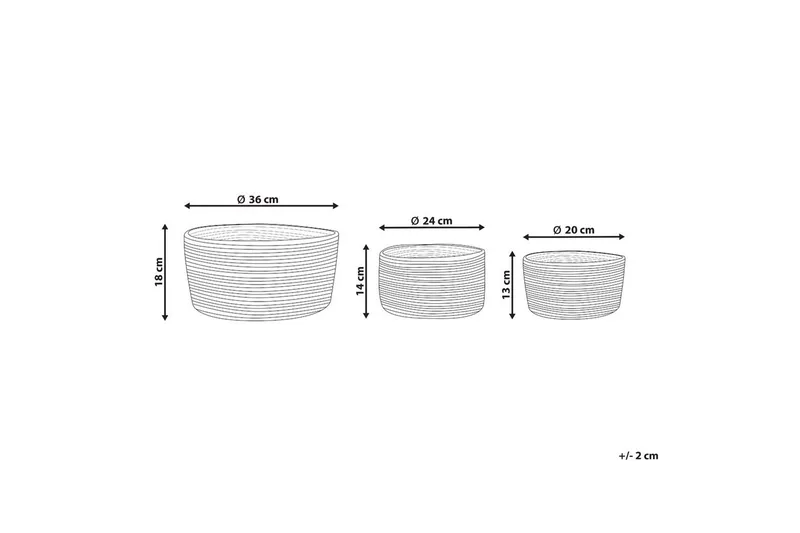 Kurv Tajori sett på 3 - Oppbevaring - Oppbevaring til småting - Kurv