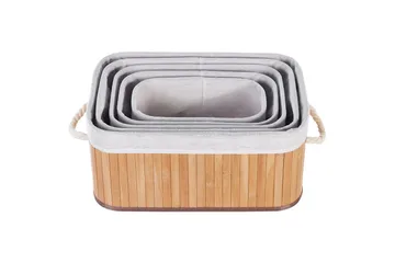 Kurv Talpe sett på 5 Lyst tre/hvit - Lyst tre/hvit - Oppbevaring - Oppbevaring til småting - Kurv