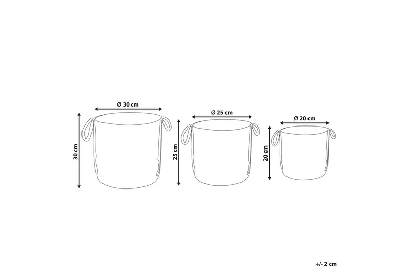 Kurv Wadh sett med 3 - Oppbevaring - Oppbevaring til småting - Kurv